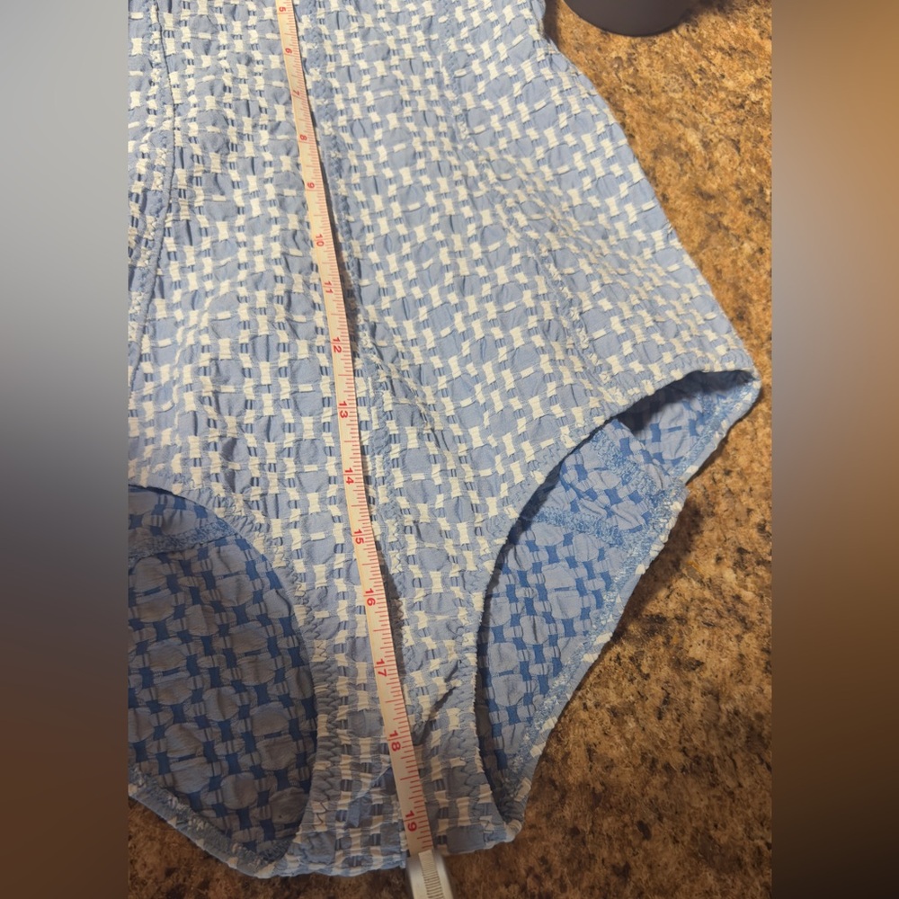 Lisa Marie Fernandez Blue and White Checkered One Piece - Picture 7 of 10